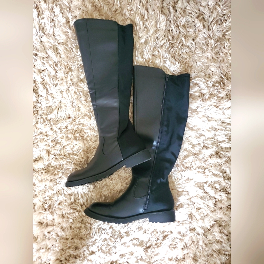 MIA Black Knee High Stretch Calf  Riding Boots Women's 6.5M